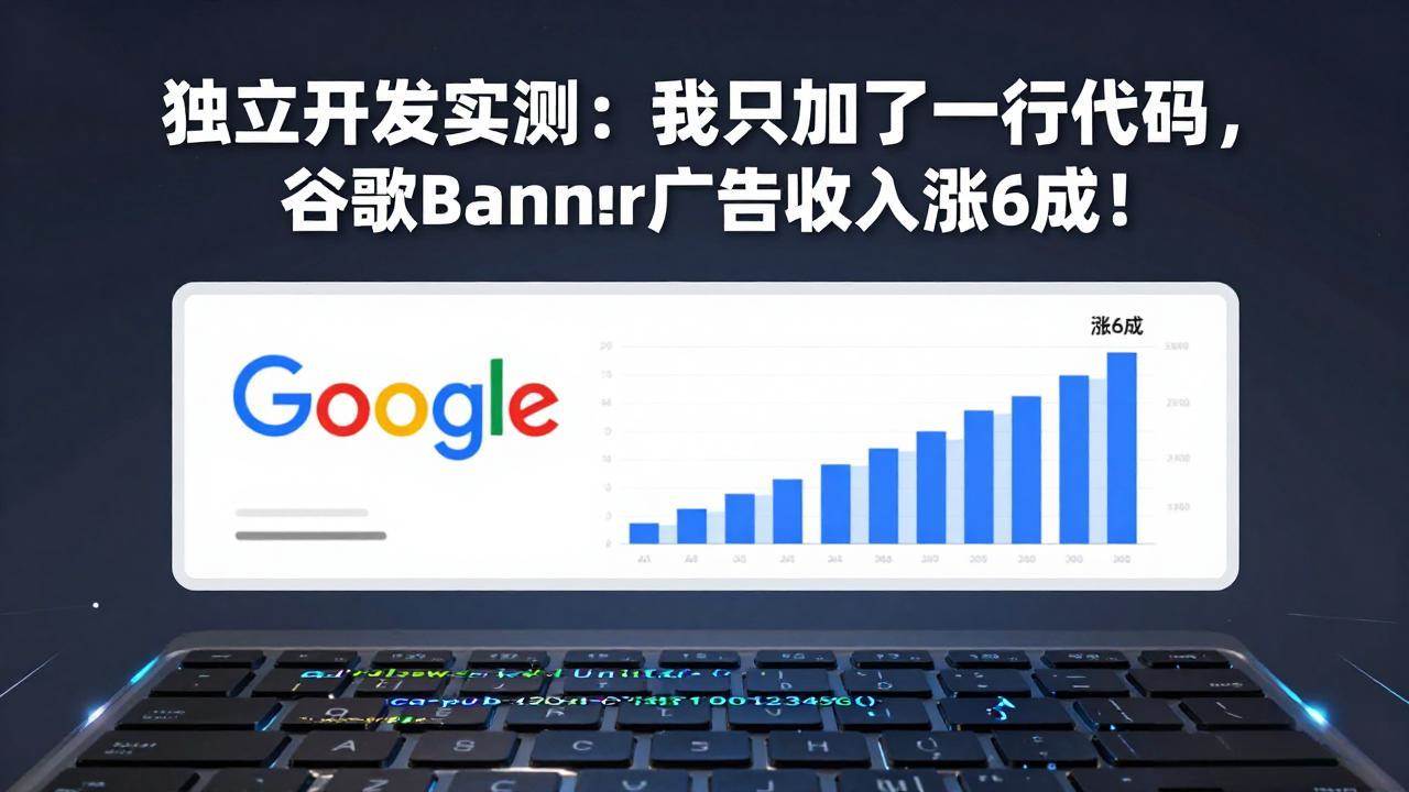 （17574期）付费文章：独立开发实测：我只加了一行代码，谷歌Banner广告收入涨6成！