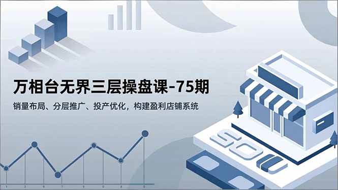 （16769期）万相台无界三层操盘课-75期，销量布局、分层推广、投产优化，构建盈利店铺系统