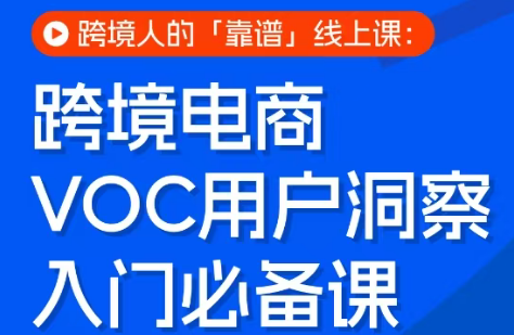 跨境电商VOC用户洞察入门必备课