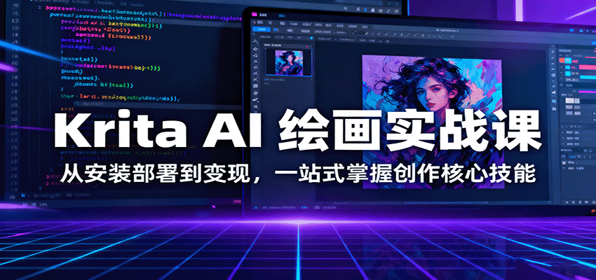 Krita AI 绘画实战课:从安装部署到变现,一站式掌握创作核心技能 Krita AI 绘画实战课:从安装部署到变现,一站式掌握创作核心技能