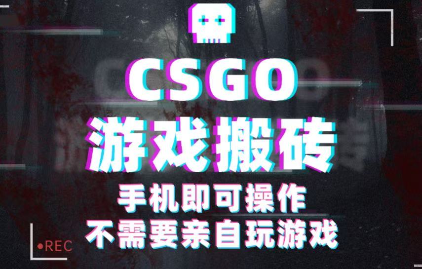 CSGO游戏挂机捡漏,单日扫货500+,年底小高峰上车可吃肉,手机即可操作兼职副业
