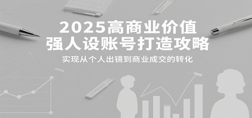 2025高商业价值强人设账号打造攻略，实现从个人出镜到商业成交的转化