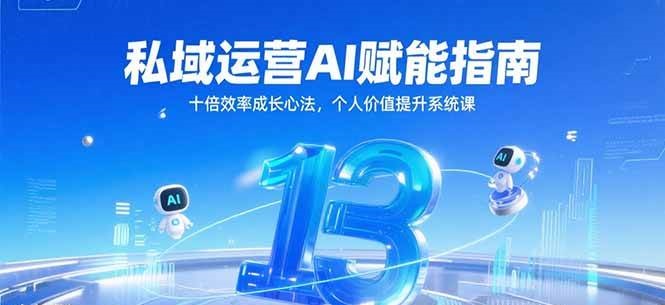 私域运营AI赋能指南，十倍效率成长心法，个人价值提升系统课