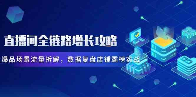 直播间全链路增长攻略，爆品场景流量拆解，数据复盘店铺霸榜实战