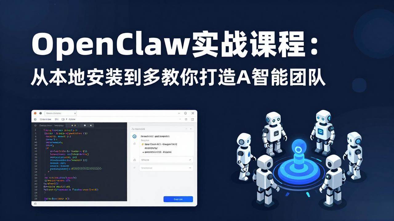 （17883期）OpenClaw实战课程：从本地安装到多Agent协同，手把手教你打造AI智能团队