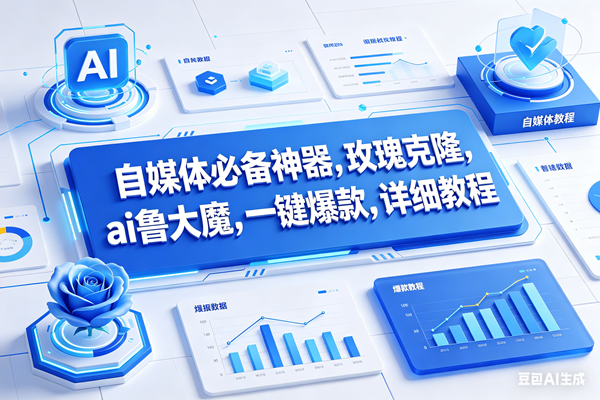 （17964期）玫瑰克隆工具，鲁大魔ai软件，自媒体的神器，一键爆款，50多个功能的详细教程。