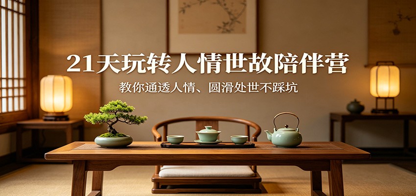 21天玩转人情世故陪伴营:教你通透人情、圆滑处世不踩坑