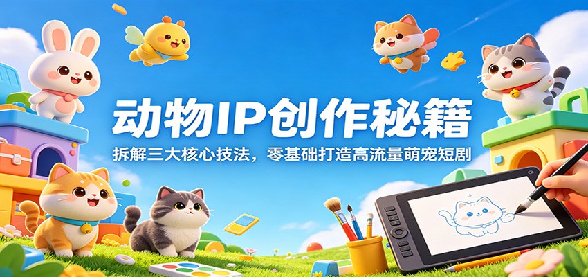 动物IP创作，拆解三大技法，零基础打造萌宠短剧