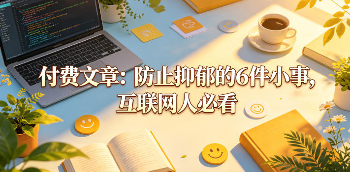 防止抑郁，六件小事，互联网人必看