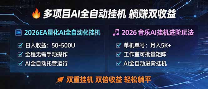 AI自动挂机，双重玩法，双倍收益躺平