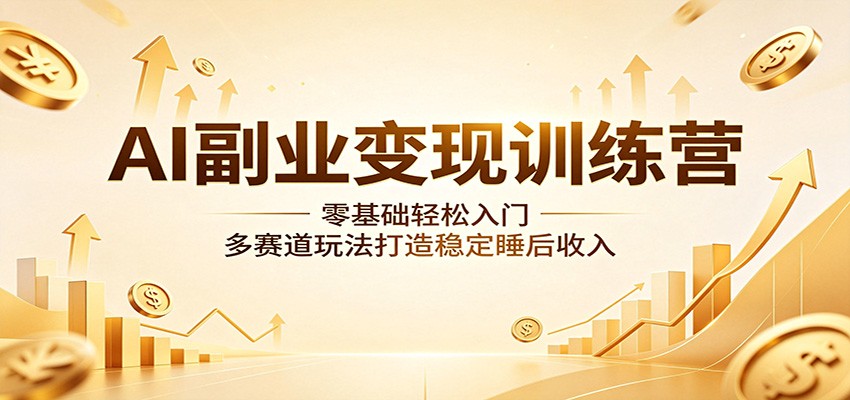 零基础入门AI副业，多玩法实践，打造稳定收入