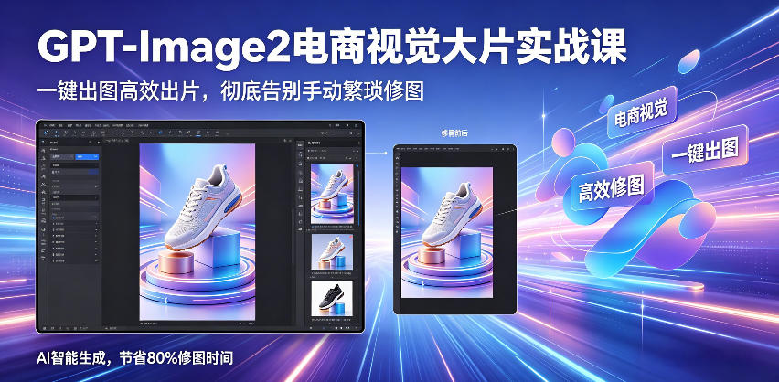 GPT-Image2实战课，电商视觉一键出片，告别繁琐修图