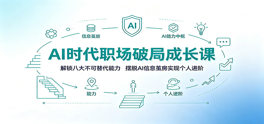 AI时代职场破局成长课:解锁八大不可替代能力,摆脱AI信息茧房实现个人进阶 AI时代职场破局成长课:解锁八大不可替代能力,摆脱AI信息茧房实现个人进阶