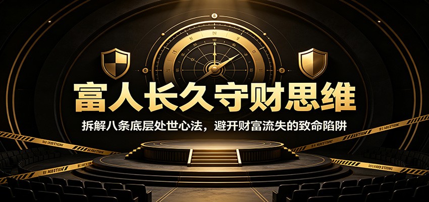 富人长久守财思维:拆解八条底层处世心法,避开财富流失的致命陷阱 富人长久守财思维:拆解八条底层处世心法,避开财富流失的致命陷阱