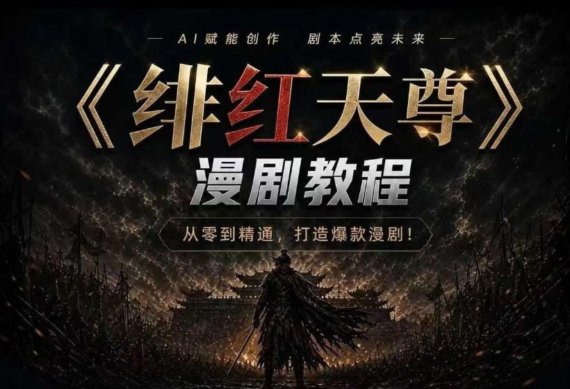 绯红天尊AI漫剧系统教程|从零入门到精通,工具运用+剧本创作+爆款逻辑+提示词素材+镜头剪辑,全套爆款漫剧落地实战课 绯红天尊AI漫剧系统教程|从零入门到精通,工具运用+剧本创作+爆款逻辑+提示词素材+镜头剪辑,全套爆款漫剧落地实战课