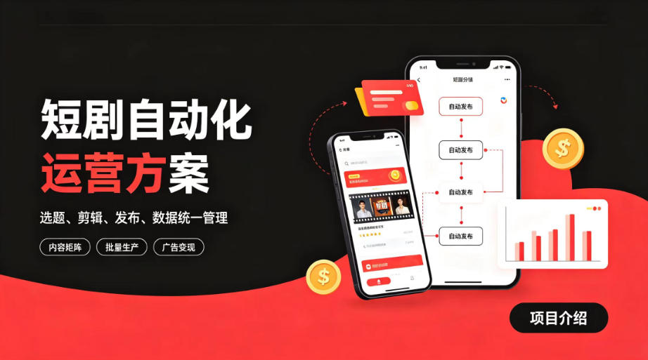 快手全自动短剧矩阵项目|自动化分发,流量持续变现【揭秘】 快手全自动短剧矩阵项目|自动化分发,流量持续变现【揭秘】