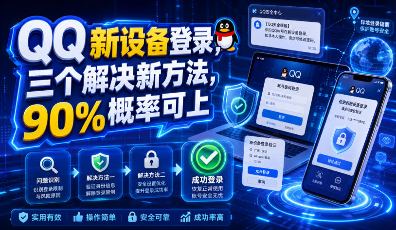 QQ新设备登录,三个解决新方法,90%概率可上 QQ新设备登录,三个解决新方法,90%概率可上