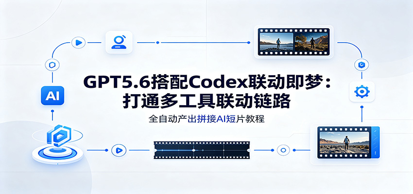 GPT5.6搭配Codex联动即梦:打通多工具联动链路,全自动产出拼接AI短片教程 GPT5.6搭配Codex联动即梦:打通多工具联动链路,全自动产出拼接AI短片教程