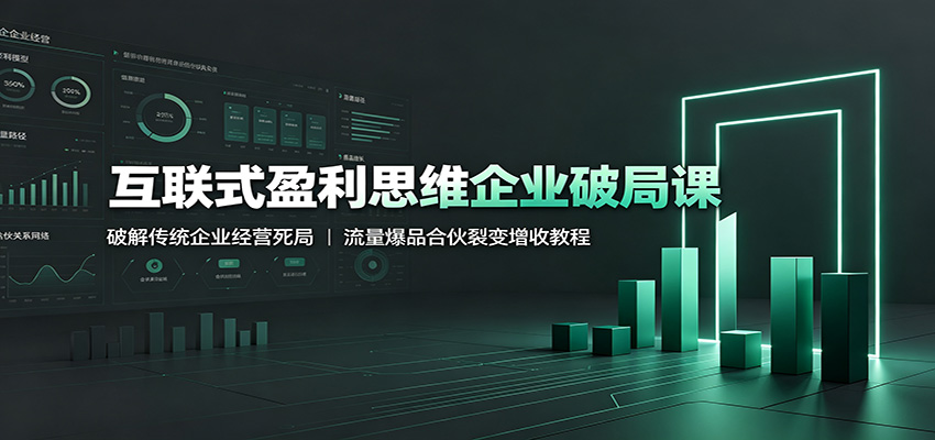 互联式盈利思维企业破局课:破解传统企业经营死局,流量爆品合伙裂变增收教程 互联式盈利思维企业破局课:破解传统企业经营死局,流量爆品合伙裂变增收教程