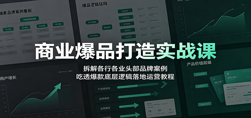商业爆品打造实战课:拆解各行各业头部品牌案例,吃透爆款底层逻辑落地运营教程 商业爆品打造实战课:拆解各行各业头部品牌案例,吃透爆款底层逻辑落地运营教程
