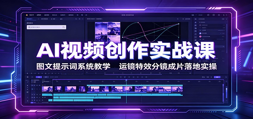 AI视频创作实战课:图文提示词系统教学,运镜特效分镜成片落地实操 AI视频创作实战课:图文提示词系统教学,运镜特效分镜成片落地实操