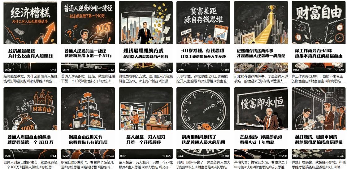 【AI书单】财富书籍图文解读玩法,一键直出,几十条视频,跑出1000单,全流程拆解,新手也可以上手 【AI书单】财富书籍图文解读玩法,一键直出,几十条视频,跑出1000单,全流程拆解,新手也可以上手