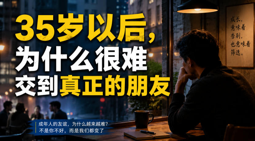 付费文章：35岁以后，为什么很难交到真正的朋友