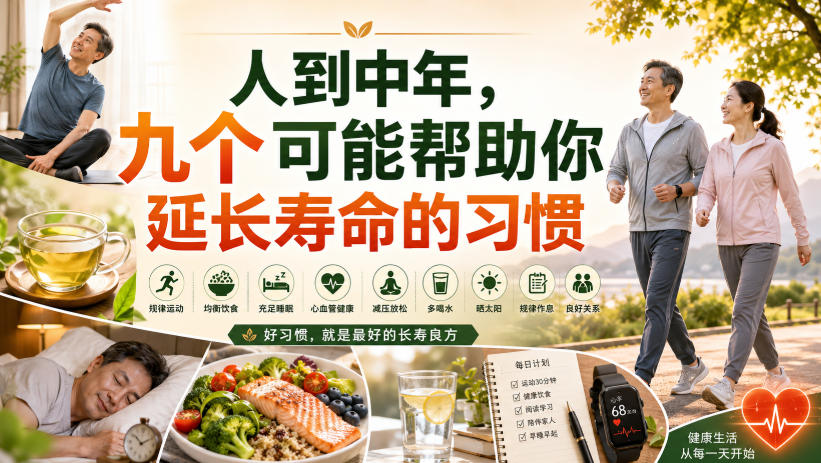 付费文章:人到中年,九个可能帮助你延长寿命的习惯 付费文章:人到中年,九个可能帮助你延长寿命的习惯
