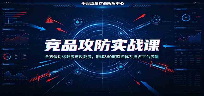竞品攻防实战课:全方位对标截流与反截流,搭建360度监控体系抢占平台流量 竞品攻防实战课:全方位对标截流与反截流,搭建360度监控体系抢占平台流量