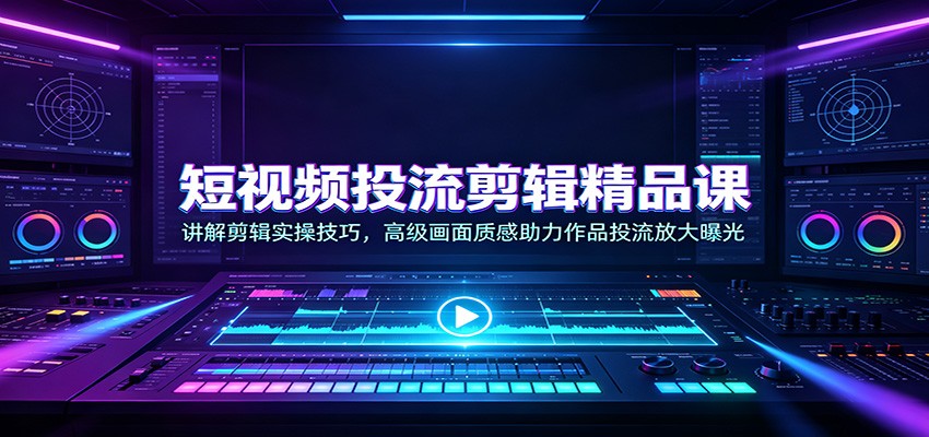 短视频投流剪辑精品课:讲解剪辑实操技巧,高级画面质感助力作品投流放大曝光 短视频投流剪辑精品课:讲解剪辑实操技巧,高级画面质感助力作品投流放大曝光