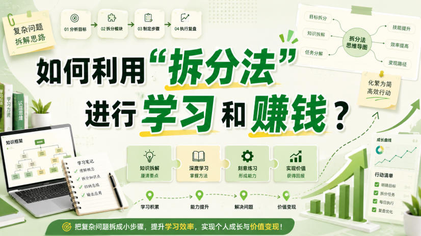 付费文章:如何利用“拆分法”进行学习和賺钱? 付费文章:如何利用“拆分法”进行学习和賺钱?