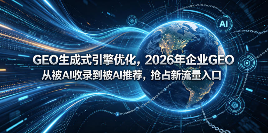 GEO生成式引擎优化,2026年企业GEO从被AI收录到被AI推荐,抢占新流量入口