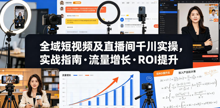 全域短视频及直播间千川实操,实战指南·流量增长·ROI提升 全域短视频及直播间千川实操,实战指南·流量增长·ROI提升