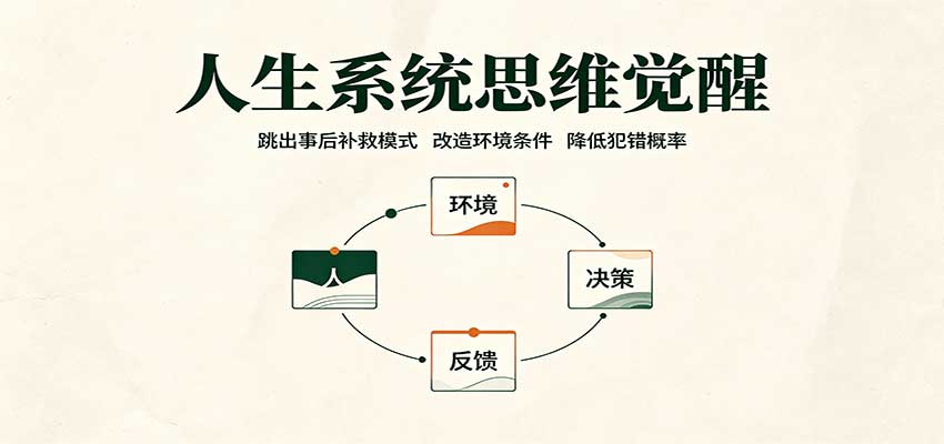 人生系统思维觉醒:跳出事后补救模式,改造环境条件,降低犯错概率 人生系统思维觉醒:跳出事后补救模式,改造环境条件,降低犯错概率