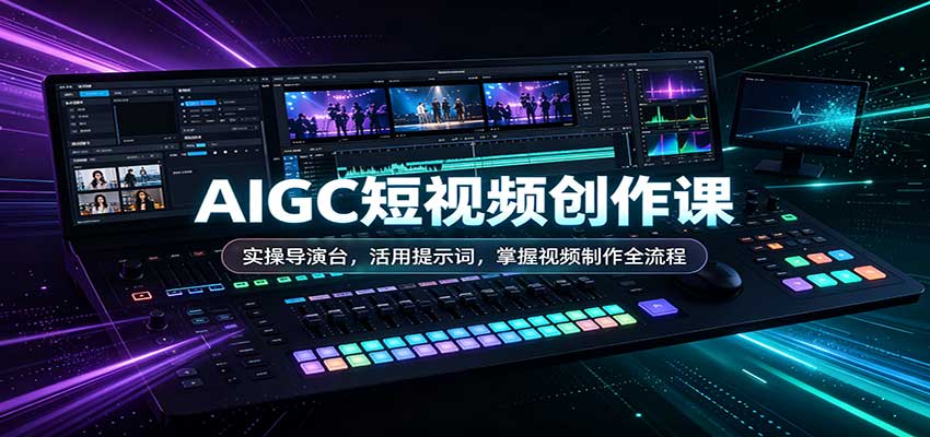 AIGC短视频创作课:实操导演台,活用提示词,掌握视频制作全流程 AIGC短视频创作课:实操导演台,活用提示词,掌握视频制作全流程